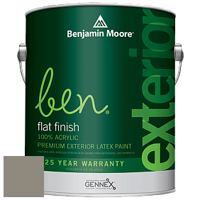 Benjamin Moore Ben 541 Waterborne Exterior Flat Finish краска цвет 1560 Antique Pewter