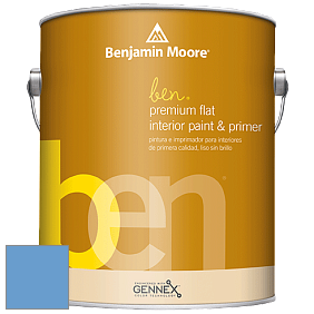 Benjamin Moore Ben W625 Premium Interior Latex Flat краска цвет 817 Brazilian Blue