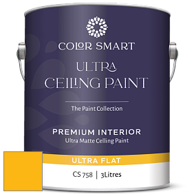 COLOR SMART CS 758 ULTRA CEILING PAINT ультраматовая краска цвет 2019-30 Sunflower
