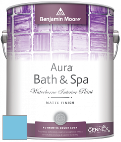 Benjamin Moore Aura 532 Bath & Spa Waterborne Interior Paint Matte Finish краска цвет 788 Aquarius