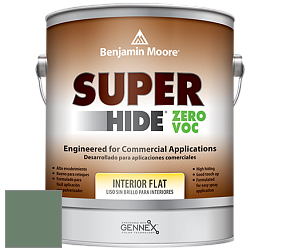 Benjamin Moore 355 Super Hide Zero Voc Interior Flat краска цвет 636 Willow Grove