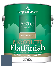 Benjamin Moore W105 Regal Select Exterior Paint-MoorLife Flat Finish краска цвет 840 Kensington Blue