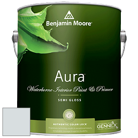 Benjamin Moore Aura 528 Waterborne Interior Semi-gloss Finish краска цвет 875 Blue Veil