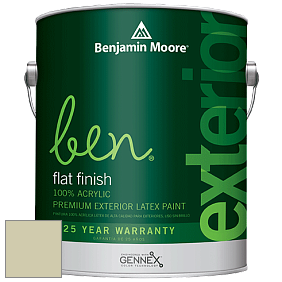 Benjamin Moore Ben 541 Waterborne Exterior Flat Finish краска цвет 500 Maidenhair Fern