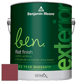 Benjamin Moore Ben 541 Waterborne Exterior Flat Finish краска цвет 2080-10 Raspberry Truffle