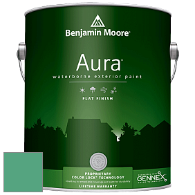 Benjamin Moore Aura 629 Waterborne Exterior Flat Finish краска цвет 593 Island Getaway