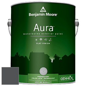 Benjamin Moore Aura 629 Waterborne Exterior Flat Finish краска цвет 1596 Nightfall