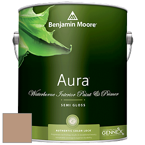 Benjamin Moore Aura 528 Waterborne Interior Semi-gloss Finish краска цвет 2163-40 Metallic Gold