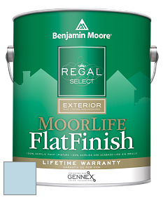 Benjamin Moore W105 Regal Select Exterior Paint-MoorLife Flat Finish краска цвет 807 Soft Sky