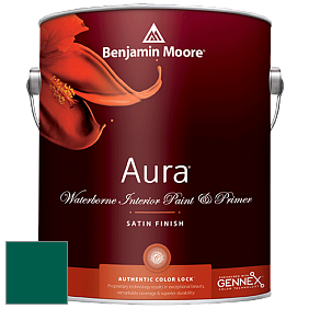 Benjamin Moore Aura 526 Waterborne Interior Satin Finish покрытие цвет RAL 6036 