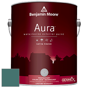 Benjamin Moore Aura 631 Waterborne Exterior Satin Finish краска цвет 2051-30 Casco Bay