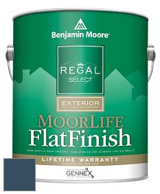 Benjamin Moore W105 Regal Select Exterior Paint-MoorLife Flat Finish краска цвет 2059-10 Marine Blue