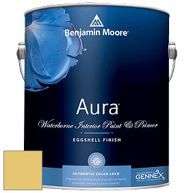 Benjamin Moore Aura 524 Waterborne Interior Eggshell Finish краска цвет 370 Yellow Tone