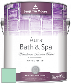 Benjamin Moore Aura 532 Bath & Spa Waterborne Interior Paint Matte Finish краска цвет 577 Mermaid's Tale