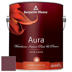 Benjamin Moore Aura 526 Waterborne Interior Satin Finish покрытие цвет 2083-10 Raisin Torte