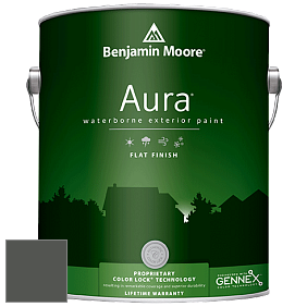 Benjamin Moore Aura 629 Waterborne Exterior Flat Finish краска цвет 1582 Deep River
