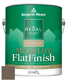 Benjamin Moore W105 Regal Select Exterior Paint-MoorLife Flat Finish краска цвет 1000 Northwood Brown