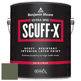 Benjamin Moore 486 Ultra Spec SCUFF-X Interior Satin Finish краска цвет 455 Sweet Basil