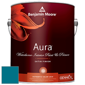 Benjamin Moore Aura 526 Waterborne Interior Satin Finish покрытие цвет NCS S 4050-B10G 