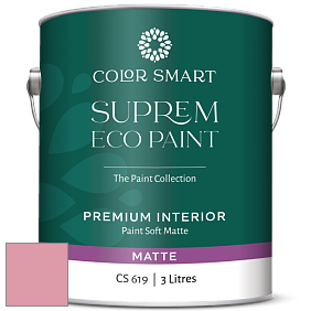 COLOR SMART CS 619 SUPREM ECO PAINT матовая краска цвет 1340 Pink Ribbon