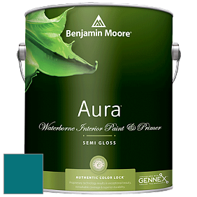 Benjamin Moore Aura 528 Waterborne Interior Semi-gloss Finish краска цвет RAL 5021 
