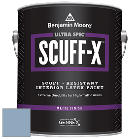 Benjamin Moore 484 Ultra Spec SCUFF-X Interior Matte Finish краска цвет 830 Harlequin Blue