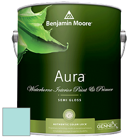 Benjamin Moore Aura 528 Waterborne Interior Semi-gloss Finish краска цвет 730 San Clemente Teal