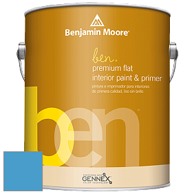 Benjamin Moore Ben W625 Premium Interior Latex Flat краска цвет 2064-40 Clearest Ocean Blue