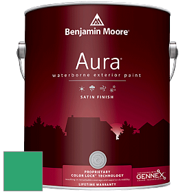 Benjamin Moore Aura 631 Waterborne Exterior Satin Finish краска цвет 2039-30 Cabana Green