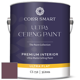 COLOR SMART CS 758 ULTRA CEILING PAINT ультраматовая краска цвет 1365 BordÃ©aux Red
