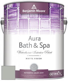 Benjamin Moore Aura 532 Bath & Spa Waterborne Interior Paint Matte Finish краска цвет RAL 7038 