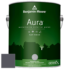 Benjamin Moore Aura 629 Waterborne Exterior Flat Finish краска цвет 2118-30 Ebony Slate