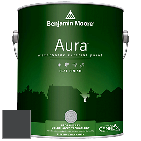 Benjamin Moore Aura 629 Waterborne Exterior Flat Finish краска цвет 2131-10 Black Satin
