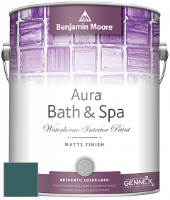 Benjamin Moore Aura 532 Bath & Spa Waterborne Interior Paint Matte Finish краска цвет 2054-20 Beau Green