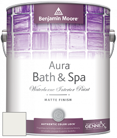 Benjamin Moore Aura 532 Bath & Spa Waterborne Interior Paint Matte Finish краска цвет 869 Oxford White