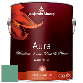 Benjamin Moore Aura 526 Waterborne Interior Satin Finish покрытие цвет 622 Alpine Trail