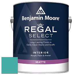 Benjamin Moore 548 IRegal Select Interior Paint - Matte краска цвет 733 Palm Coast Teal