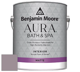 Benjamin Moore Aura 532 Bath & Spa Waterborne Interior Paint Matte Finish краска цвет 2115-40 Mauve Blush
