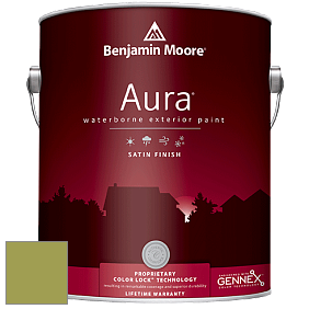 Benjamin Moore Aura 631 Waterborne Exterior Satin Finish краска цвет 406 Huntington Green