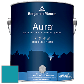 Benjamin Moore Aura 632 Waterborne Exterior Semi-Gloss Finish краска цвет 761 Meridian Blue