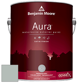 Benjamin Moore Aura 631 Waterborne Exterior Satin Finish краска цвет 1564 Beach Glass
