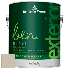 Benjamin Moore Ben 541 Waterborne Exterior Flat Finish краска цвет 976 Coastal Fog