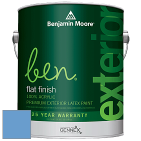Benjamin Moore Ben 541 Waterborne Exterior Flat Finish краска цвет 817 Brazilian Blue