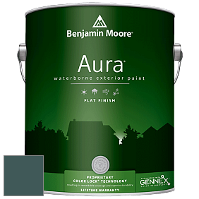 Benjamin Moore Aura 629 Waterborne Exterior Flat Finish краска цвет 2053-10 Mallard Green