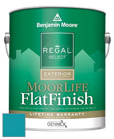Benjamin Moore W105 Regal Select Exterior Paint-MoorLife Flat Finish краска цвет 761 Meridian Blue