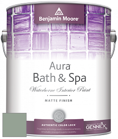 Benjamin Moore Aura 532 Bath & Spa Waterborne Interior Paint Matte Finish краска цвет 698 Grenadier Pond