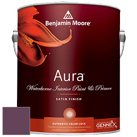 Benjamin Moore Aura 526 Waterborne Interior Satin Finish покрытие цвет 2074-10 Grape Juice