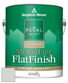 Benjamin Moore W105 Regal Select Exterior Paint-MoorLife Flat Finish краска цвет 864 Oystershell