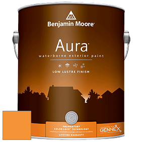 Benjamin Moore Aura 634 Waterborne Exterior Low Lustre Finish краска цвет 2017-30 Tangelo