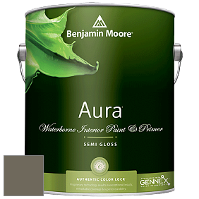 Benjamin Moore Aura 528 Waterborne Interior Semi-gloss Finish краска цвет 1561 Castle Peak Gray